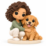 Custom 3D Person and Pet Figurine from Photos