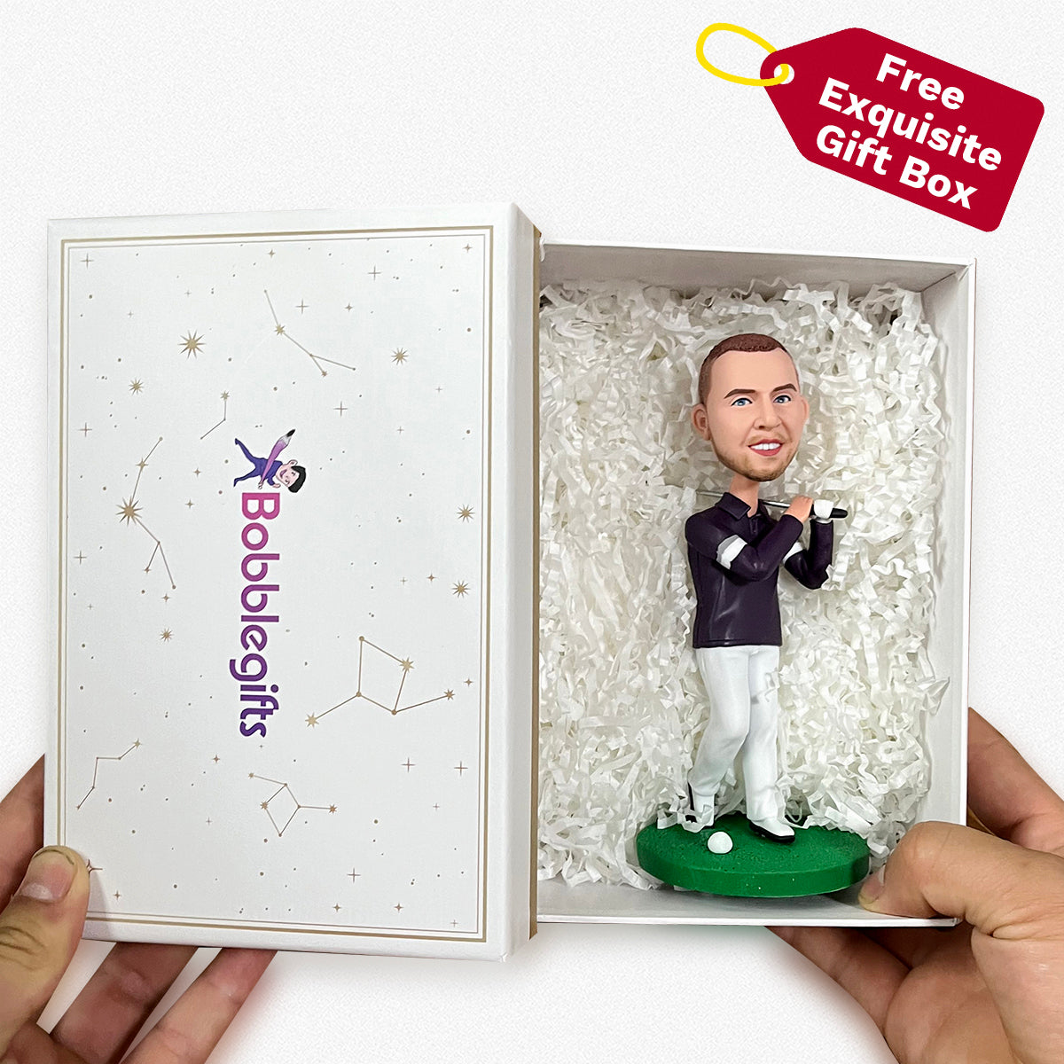 Happy Golf Business Man Personalized Bobblehead