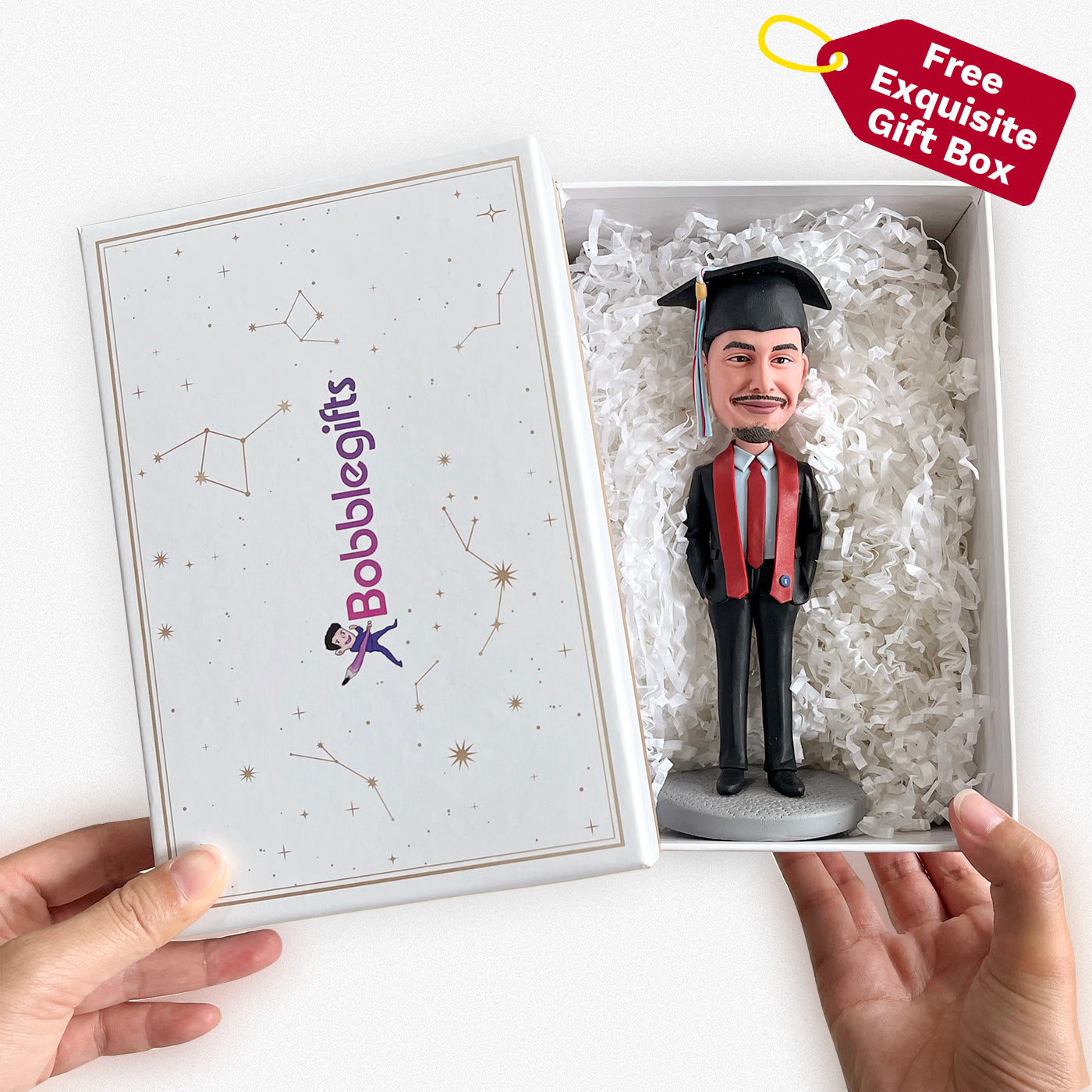 Custom Graduation Bobblehead - Handsome Male