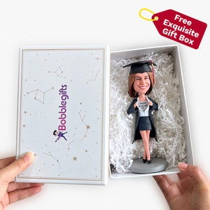 Custom Graduation Bobblehead with Airplane Model