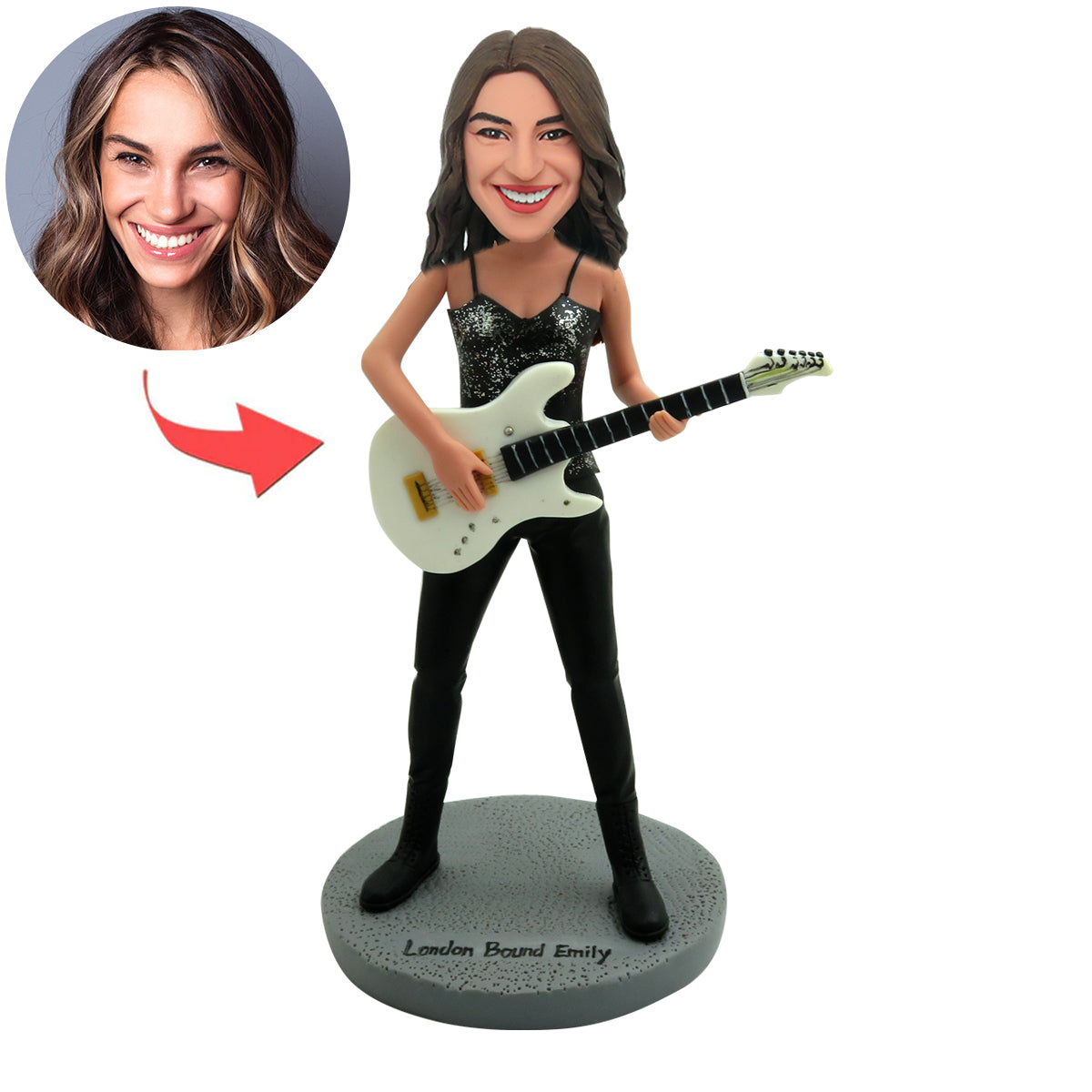 Custom Bobblehead for Female Guitar Lovers