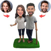 Baseball Couple Custom Sports Bobblehead