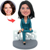 Custom WORLD BEST LADY BOSS Bobblehead Doll