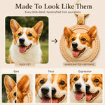 Personalized Dog Photo Leather Keychain & Bag Charm