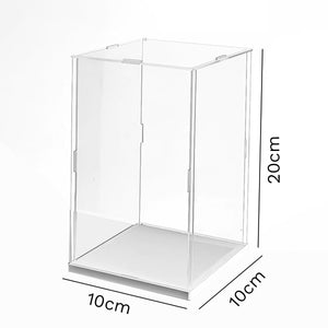 Acrylic Display Case Dustproof Bobblehead Box Desktop Stand