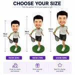 Custom Tennis Player Bobblehead with Racket