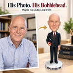 Personalized Male Teacher Bobble Head with Book