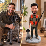 Custom Hunter Bobblehead with Dog