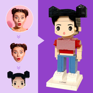 Custom Brick Figures - Personalized Gift for Funny Girl