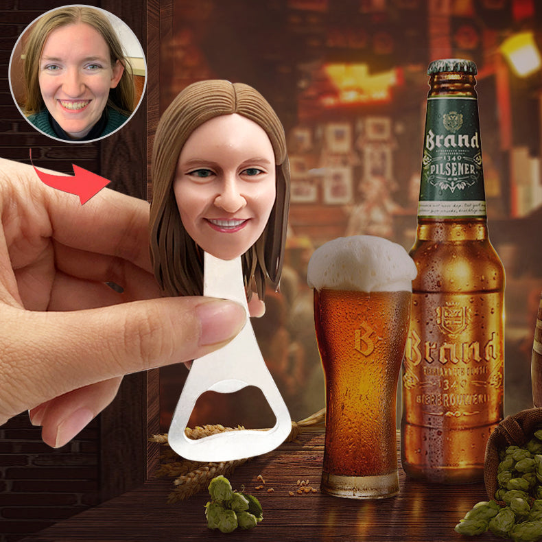 Personalized Custom Female Face Bottle Opener