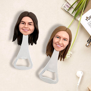 Personalized Custom Female Face Bottle Opener