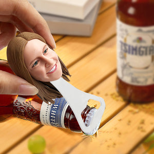 Personalized Custom Female Face Bottle Opener