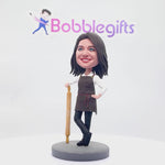 Custom Bobblehead Chef Mom WIth Rolling Pin