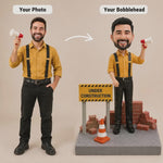 Custom Construction Worker Bobblehead