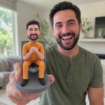 Funny Man On The Toilet Custom Bobblehead