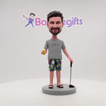 Golf Dad Personalized Bobblehead