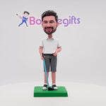 Custom Bobblehead Golf Business Man Sportswear