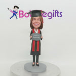 Custom Girl Graduation Bobblehead -Thanks! Mom & Dad!