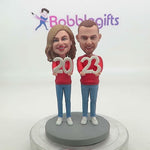 Happy New Year Christmas Gift Custom Couple Bobblehead