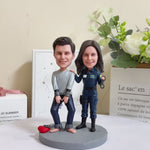 Custom Couple Bobbleheads – Funny Police and Prisoner