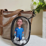 (Fits 12cm Figures) Keychain Display Bag Black