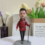Custom Bobblehead Handcrafted Gift for Hikers