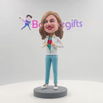 Custom Mom Bobblehead In Sportswear Mother's Day Gift