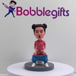 Custom Bobbleheads Humorous Women Sit On Toilet