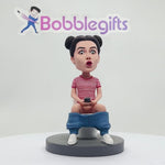 Custom Bobbleheads Humorous Women Sit On Toilet