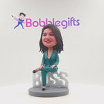 Custom WORLD BEST LADY BOSS Bobblehead Doll