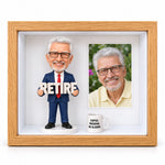 Personalized Retirement 3D Figurine Shadow Box