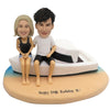 Couple bobblehead on Beach with Yacht