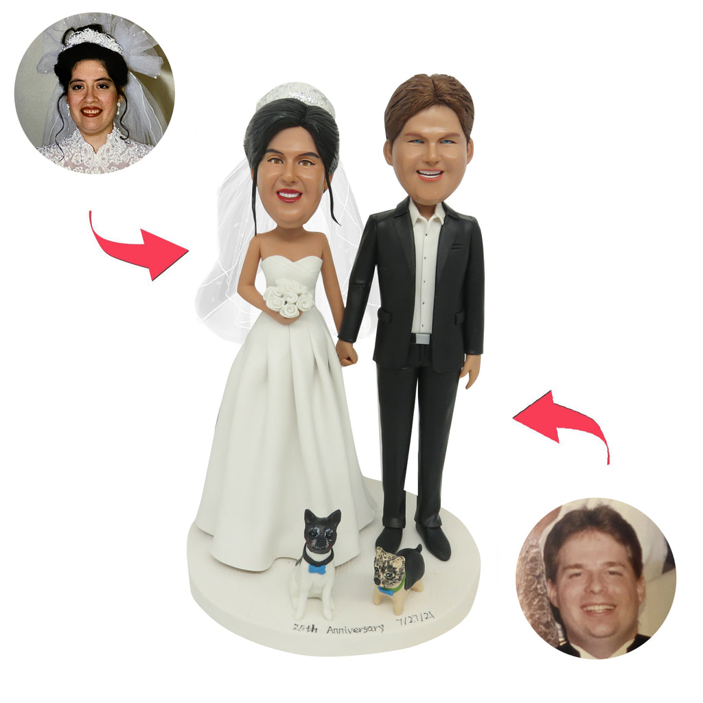 Custom Bobblehead Wedding Couple from Photos