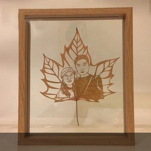 Sycamore Leaf Carving Photos Customized - 2 Person