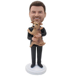 Fully Customized Bobblehead - 1 Person + 1 Pet - BobbleGifts