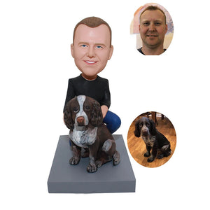 Fully Customized Bobblehead - 1 Person + 1 Pet - BobbleGifts