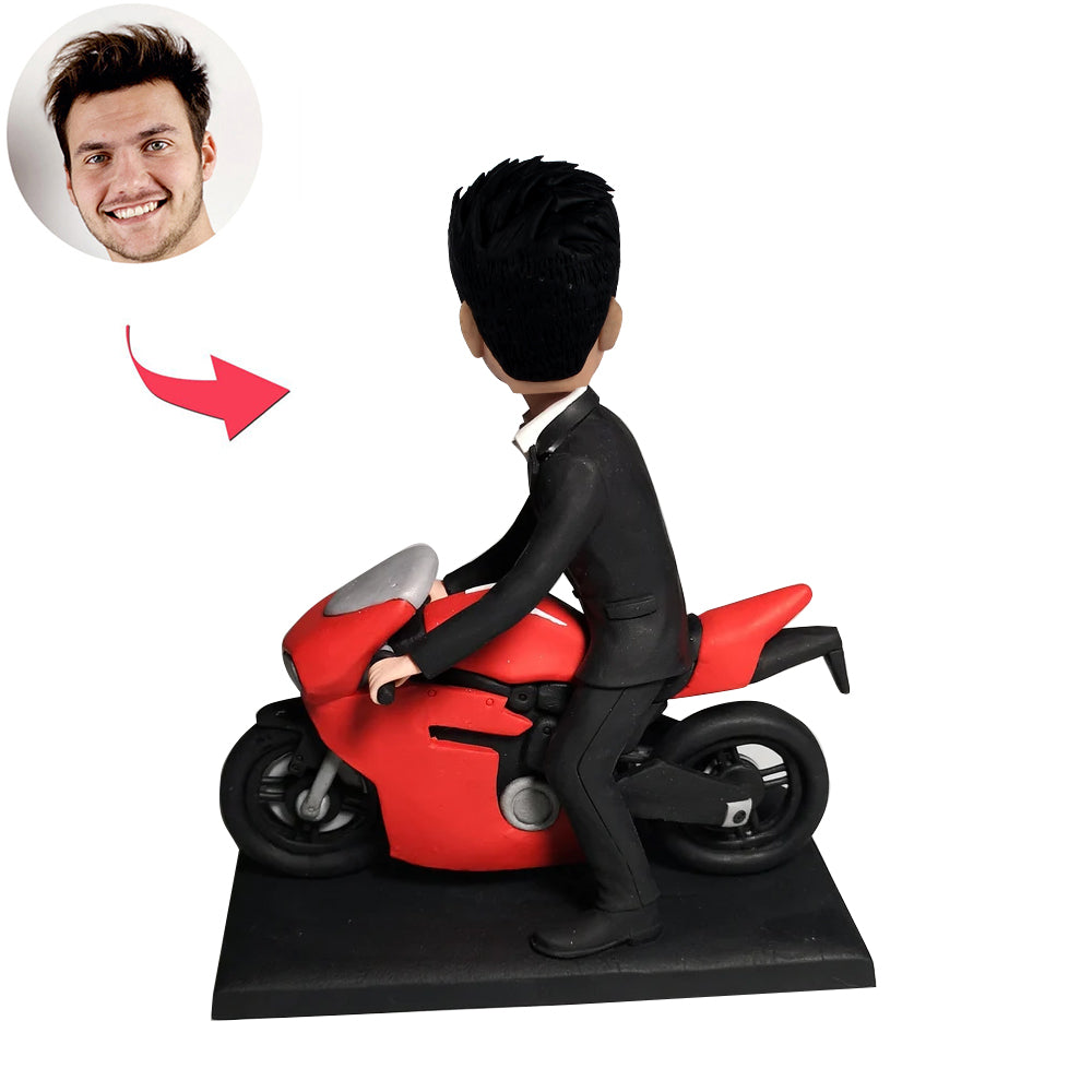 Motorcycle Boy Bobblehead Doll