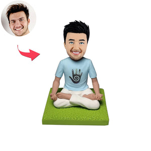 Meditating Man Bobblehead Doll