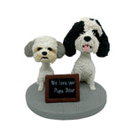 Custom Bobblehead Two Cute Pet Dogs