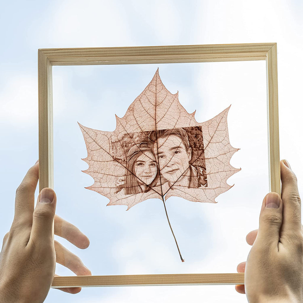 Sycamore Leaf Carving Photos Customized - 2 Person