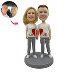 Heart Couple Bobblehead Craft