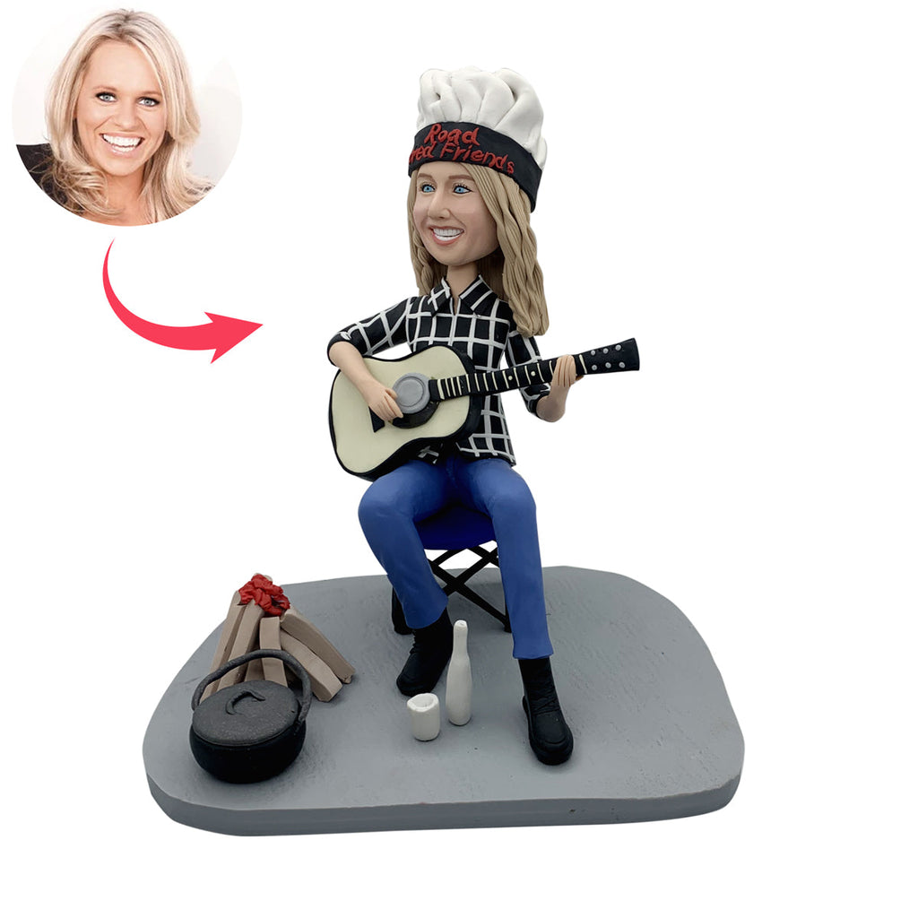 Custom Play Gitar Bobblehead Doll