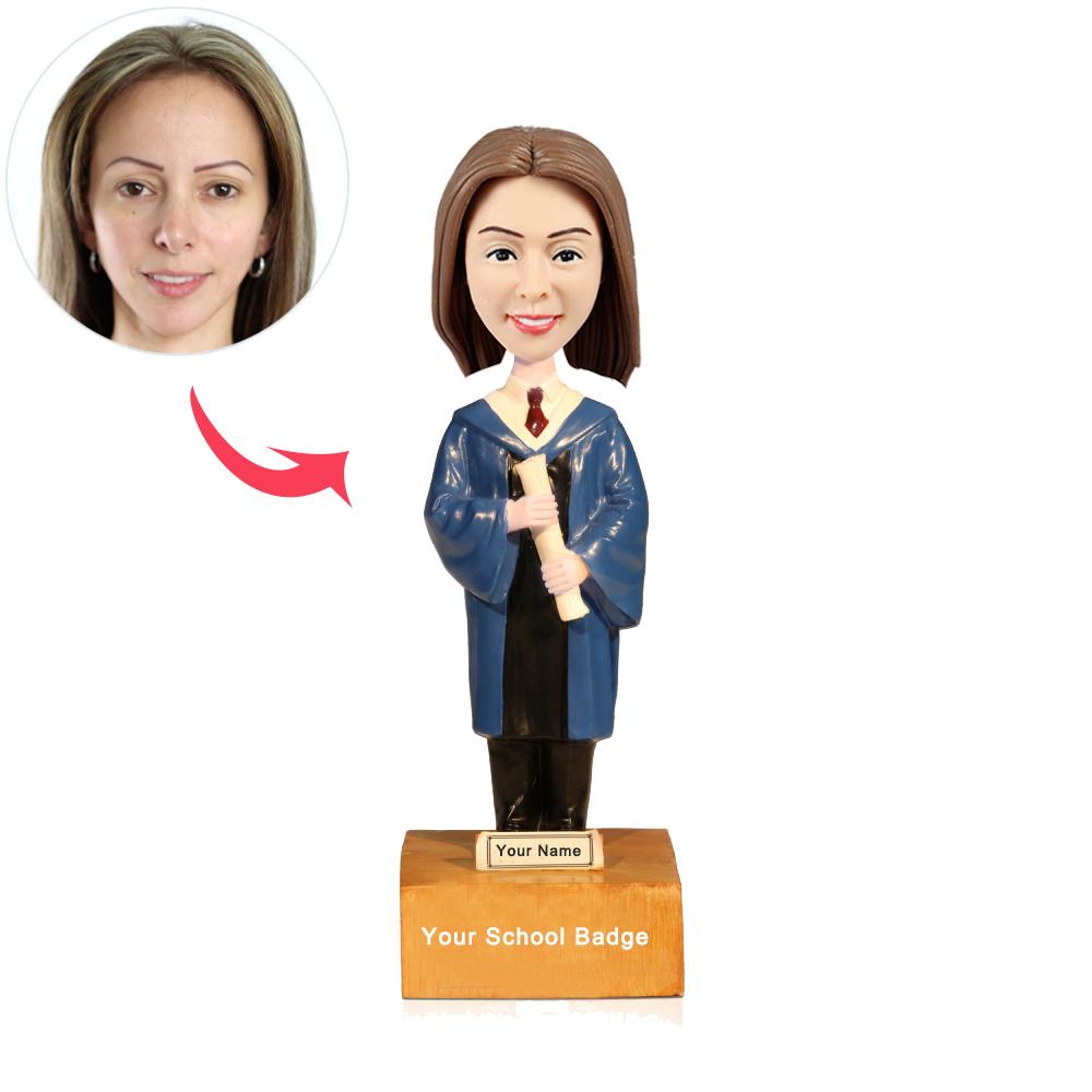 Custom Graduation Girl Bobbleheads - BobbleGifts