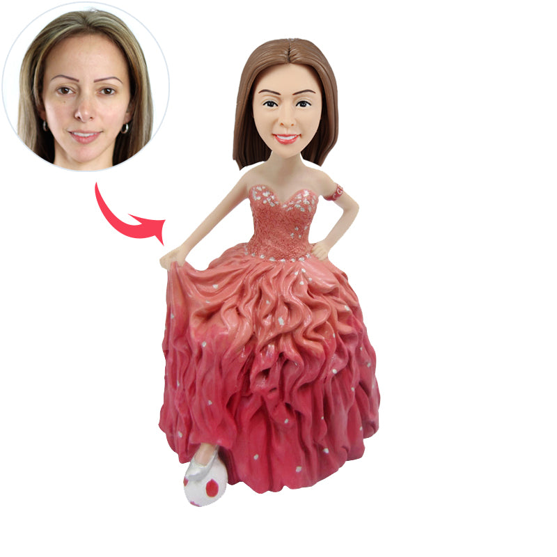 Custom Party Girl Bobble Head Doll - BobbleGifts