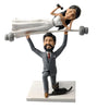 Funny Weightlifting Couples Bobblehead Craft