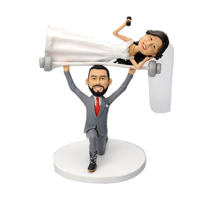 Custom Funny Wedding Cake Topper Bobblehead