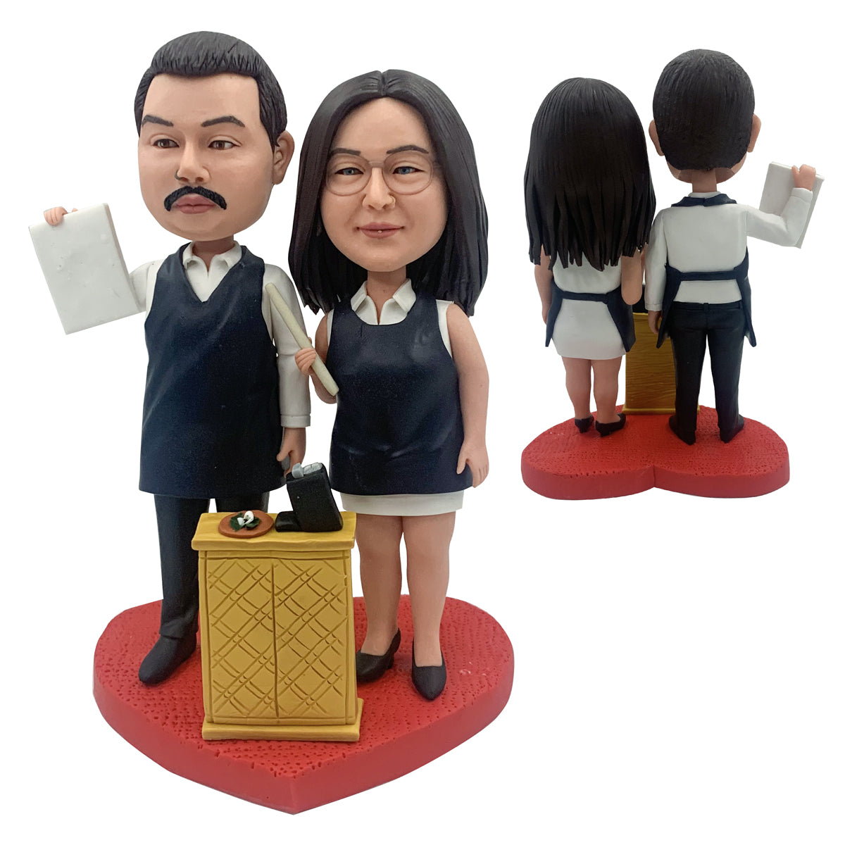 Custom Couples Bobblehead with Heart