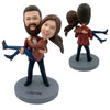 Custom Couple Bobblehead Carry Her in His Arms