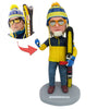 Custom Dad Bobblehead In Ski Suits