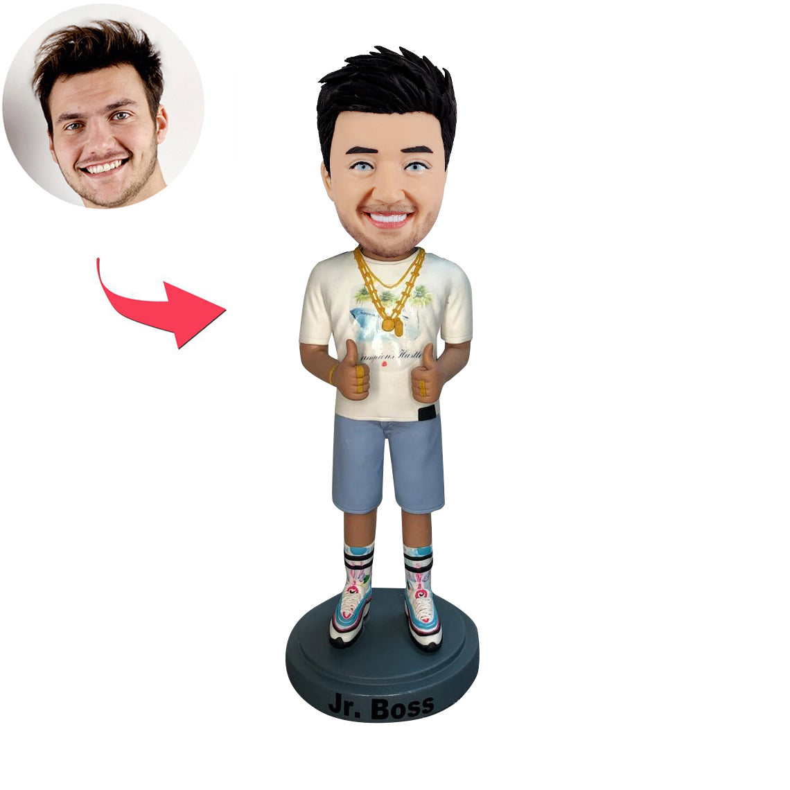 Custom Bobblehead Casual Man From Photos